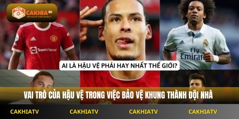 Vai trò của hậu vệ trong việc bảo vệ khung thành đội nhà